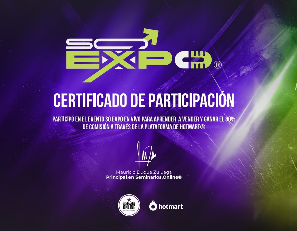 certificado soexpo